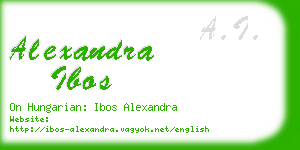 alexandra ibos business card